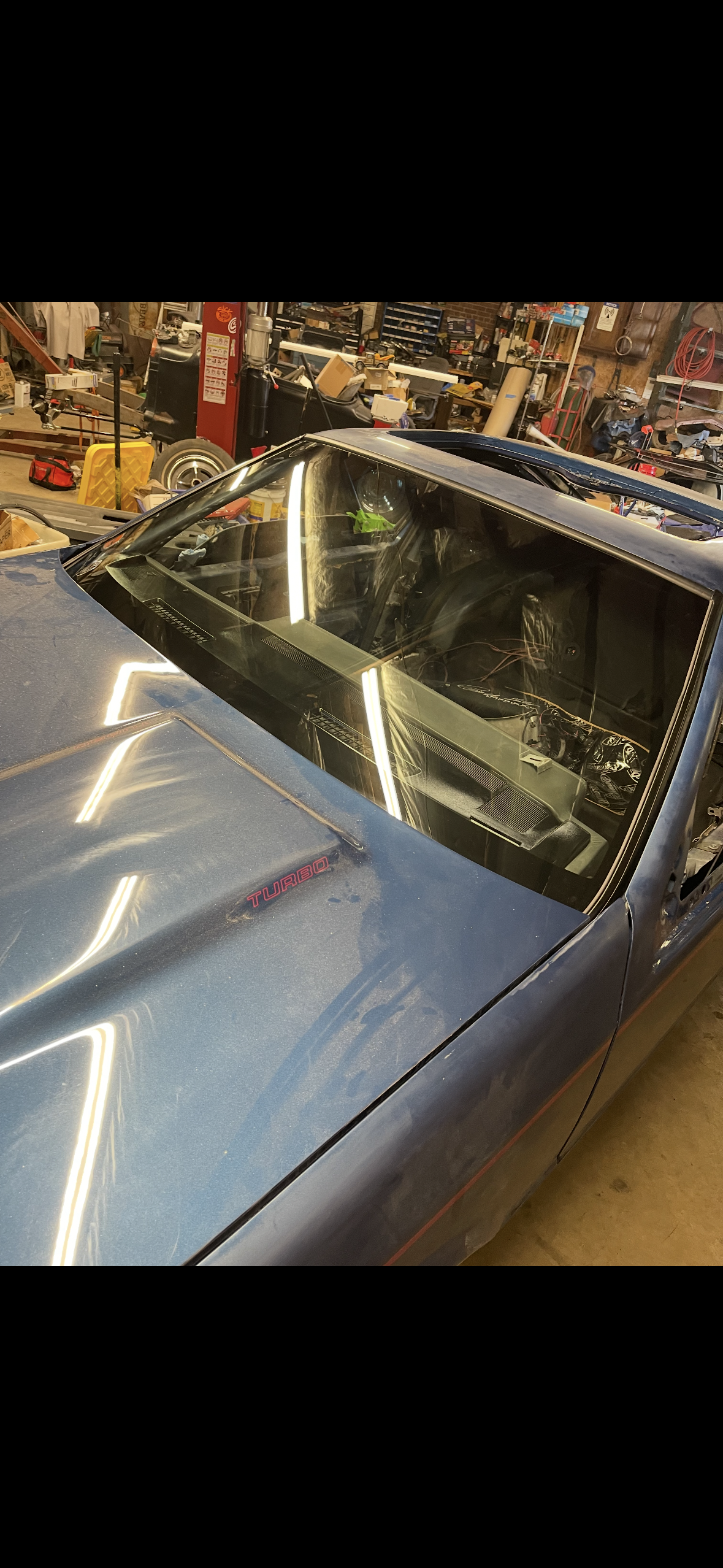 Project windshield after