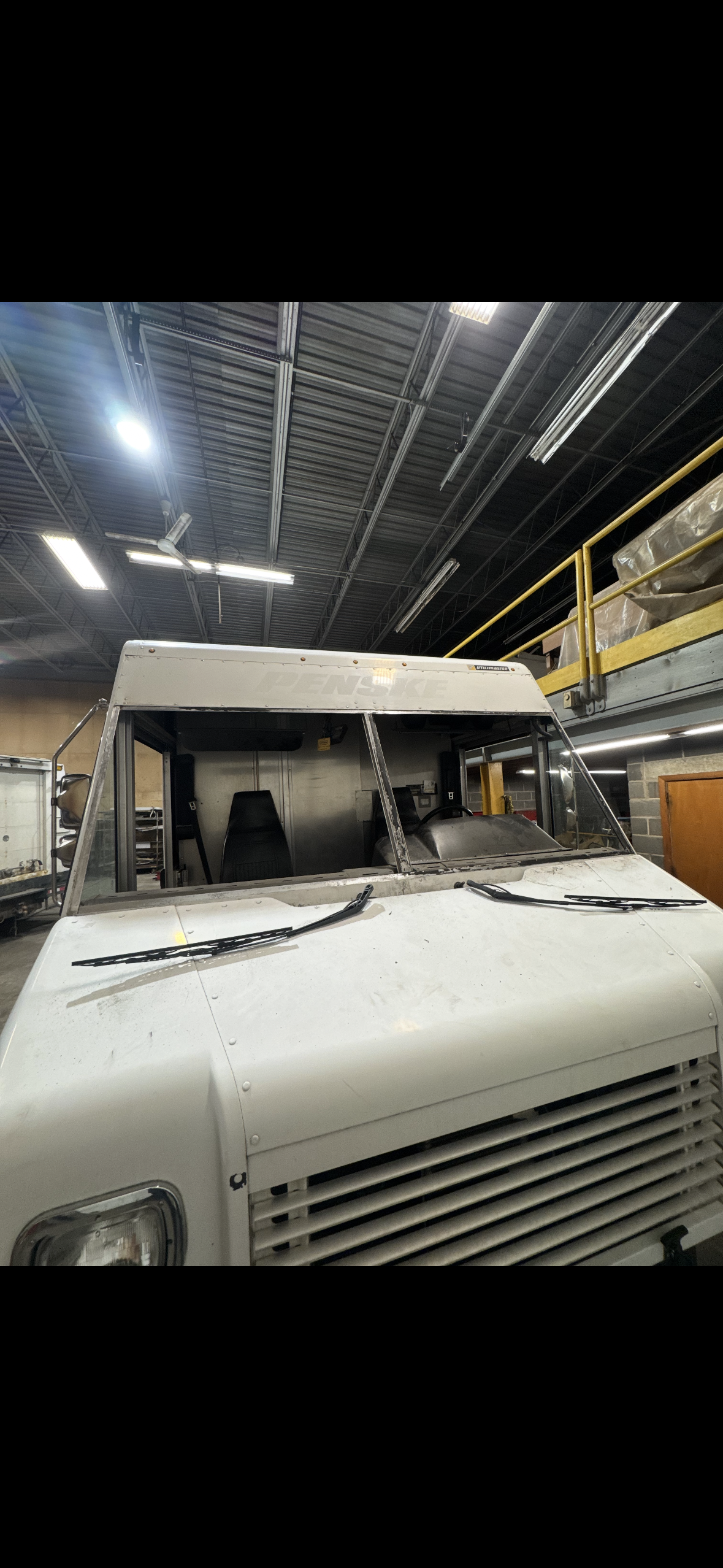 Windshield before repair