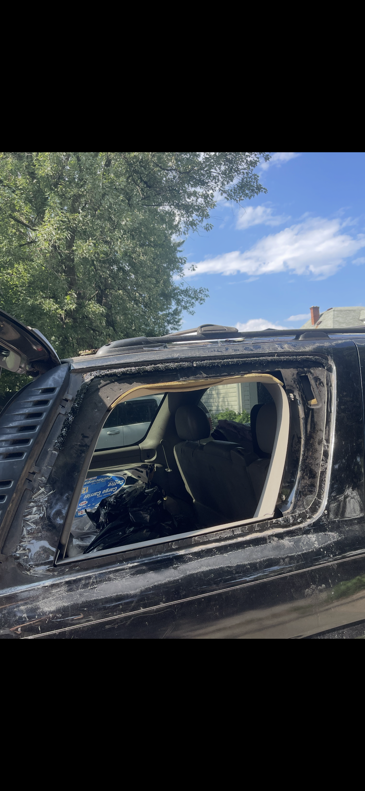 Windshield before repair